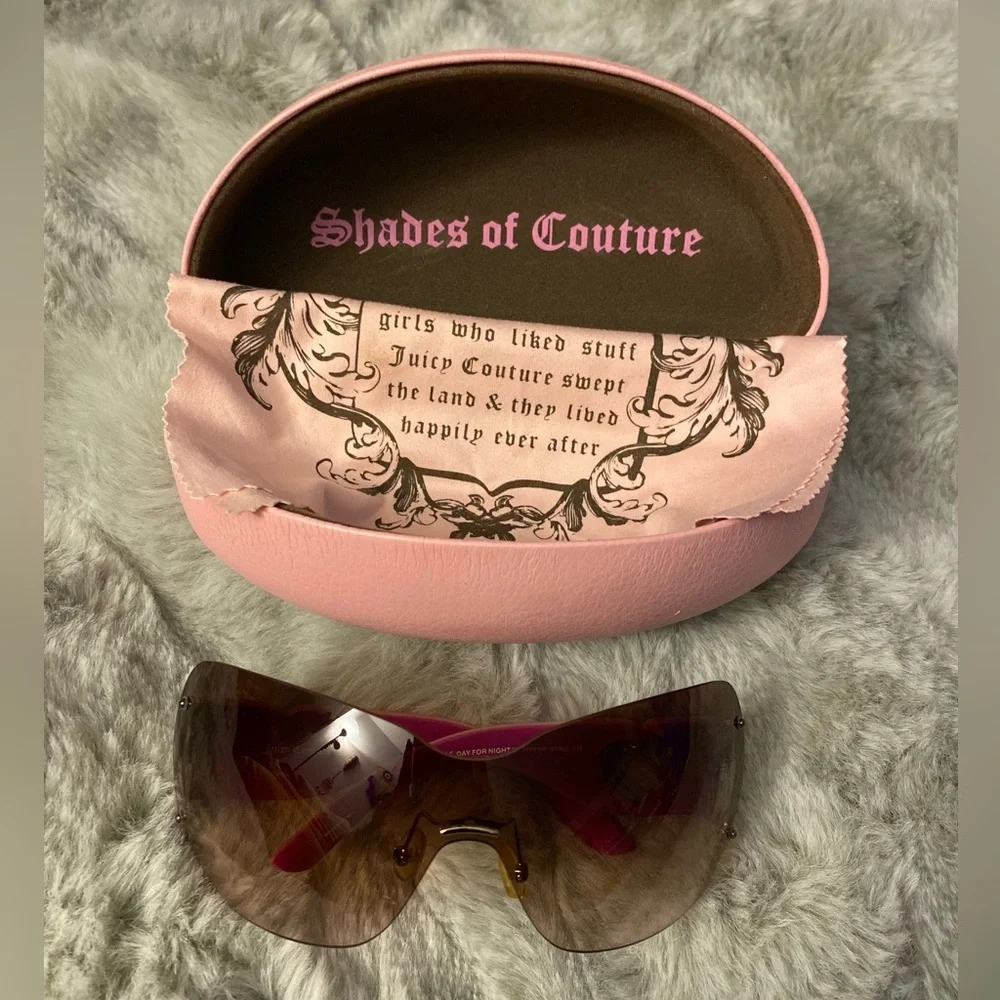 Vintage JUICY COUTURE Y2K Pink Heart Sunglasses - Picture 2 of 10